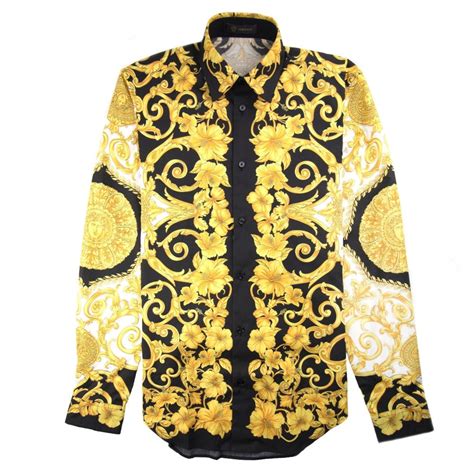 versace hibiscus print|Shirts .